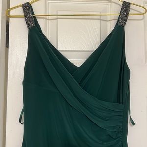 used, Ralph Lauren, dark, green, long maxi wedding dress, size 4